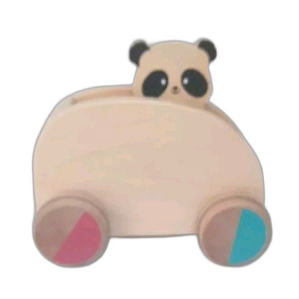 Kiwi Co Panda Crate  Wooden push along car vehicle  Panda Bear